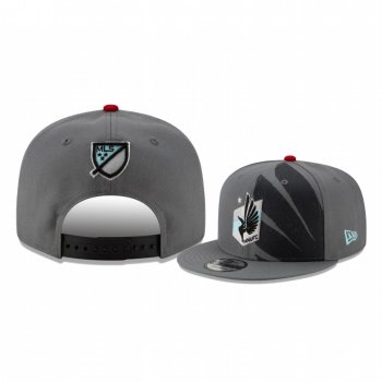 Minnesota United Gray Jersey Hook Logo Snapback 9FIFTY Hat