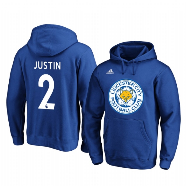 James Justin Leicester City Royal Team Logo Pullover Hoodie