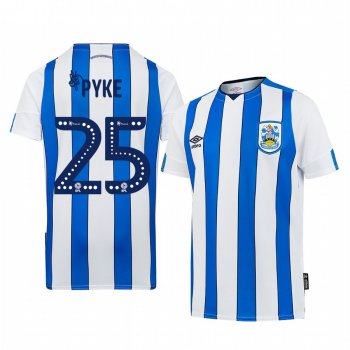 Huddersfield Town Rekeil Pyke 19-20 Home Men's White Blue Short Sleeve Jersey