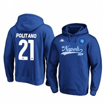 Matteo Politano SSC Napoli 2020 Wordmark Royal Iconic Pullover Hoodie