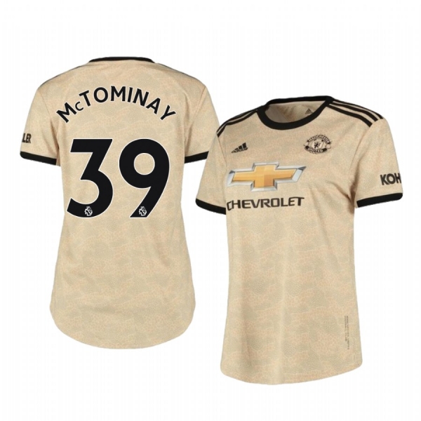 Women's Scott McTominay Manchester United Away Short Sleeve Jersey 19-20