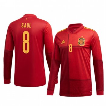 Saul Spain 2020 Red Home Replica Jersey Men's