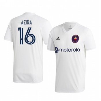 Micheal Azira Chicago Fire 2020-21 Away Men's White Short Sleeve Jersey