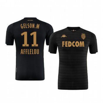 Gelson Martins AS Monaco 19-20 Away Men's Black Short Sleeve Jersey