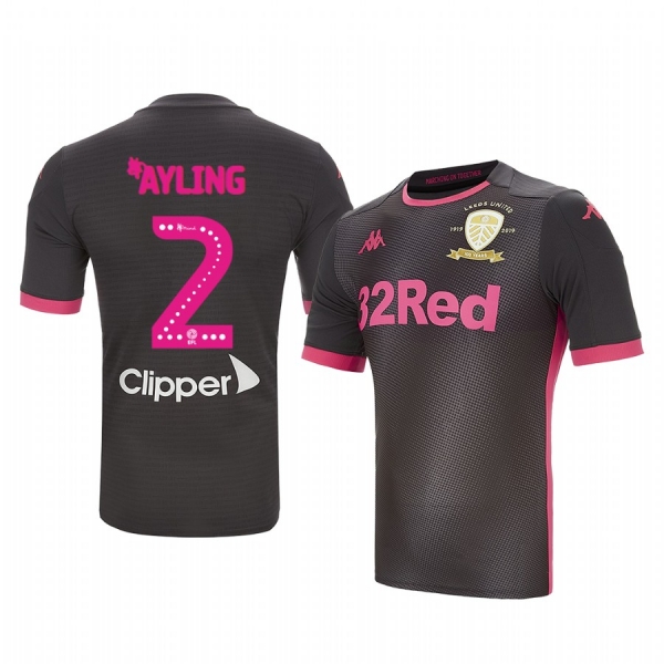 Luke Ayling Leeds United Away Black 100 Year Crest Jersey