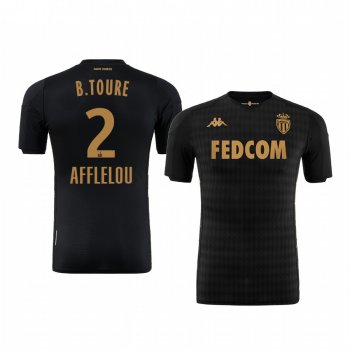 Fodé Ballo-Touré AS Monaco 19-20 Away Men's Black Short Sleeve Jersey