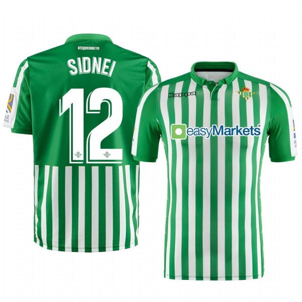 Real Betis Sidnei Men's Green Home Short Sleeve Jersey 19-20