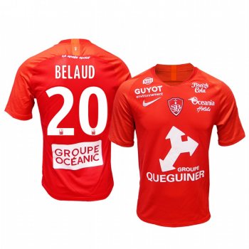 Men's Stade Brestois 29 Gaetan Belaud Home Jersey 19-20