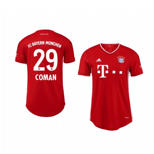 Women's Midfielder Bayern Munich Kingsley Coman Home Jersey 2020-21