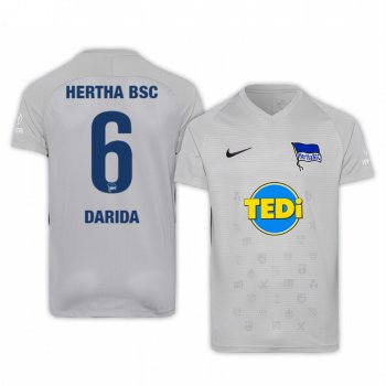 Vladimir Darida Hertha BSC 19-20 Third Men's Grey Short Sleeve Jersey