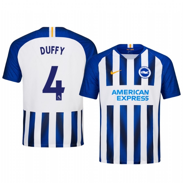 Men's Shane Duffy Brighton and Hove Albion Home Short Sleeve Jersey 19-20