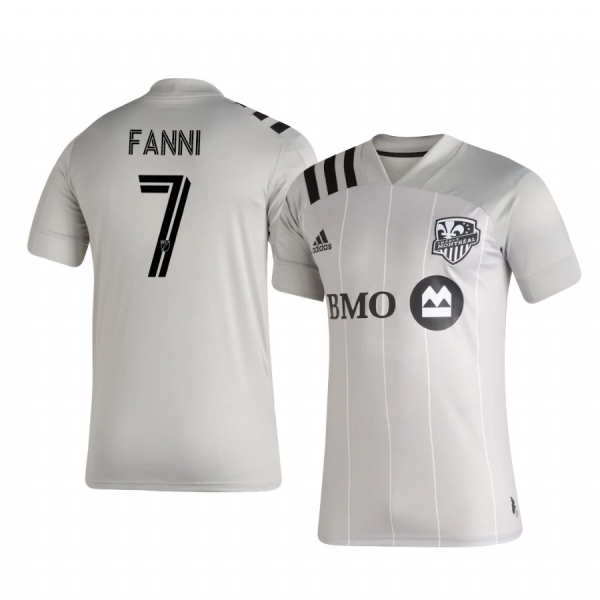 Rod Fanni Montreal Impact 2020-21 Away Replica Short Sleeve Gray Jersey