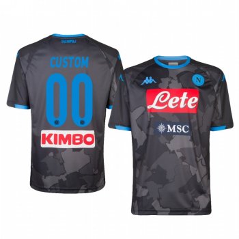 Youth Custom SSC Napoli 19-20 Fourth Youth Black Camo District Jersey