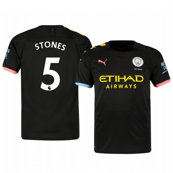 John Stones Manchester City Away Men's Short Sleeve Jersey 19-20