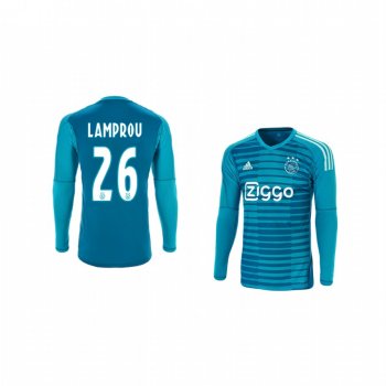 Youth 18-19 Ajax Kostas Lamprou Official Goalkeeper Long Sleeve Jersey