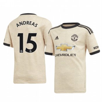 Youth Andreas Pereira Manchester United Away Short Sleeve Jersey 19-20