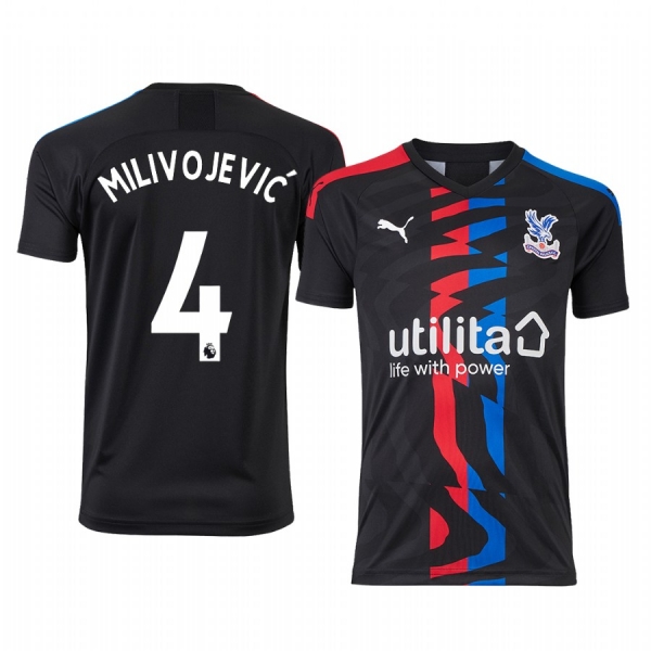 Youth Luka Milivojevic Crystal Palace Away Black Short Sleeve Jersey