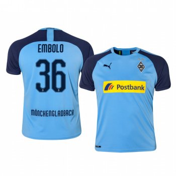 Borussia Monchengladbach Breel Embolo Blue Away Jersey 19-20 Men's