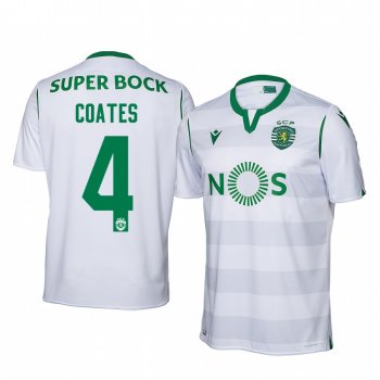 Sebastian Coates Sporting Lisbon 19-20 Third Men's White Short Sleeve Jersey