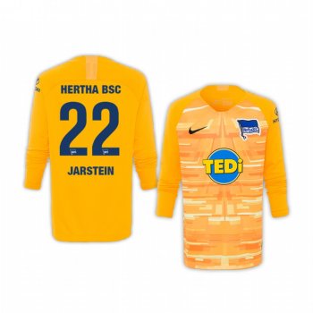 Youth 19-20 Hertha BSC Rune Jarstein Yellow Goalkeeper Long Sleeve Jersey