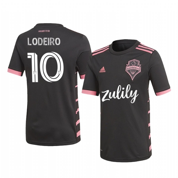 Youth Seattle Sounders FC Nicolas Lodeiro Black Nightfall Short Sleeve Jersey 2020