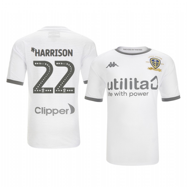 Youth Leeds United Jack Harrison White Home Short Sleeve Jersey 19-20