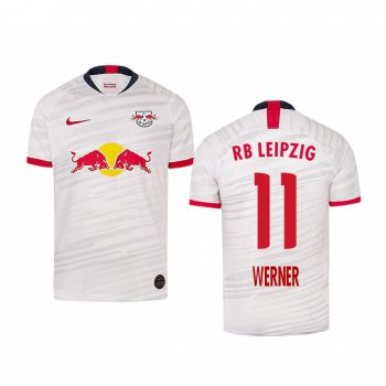 Youth RB Leipzig Timo Werner White Home Short Sleeve Jersey 19-20