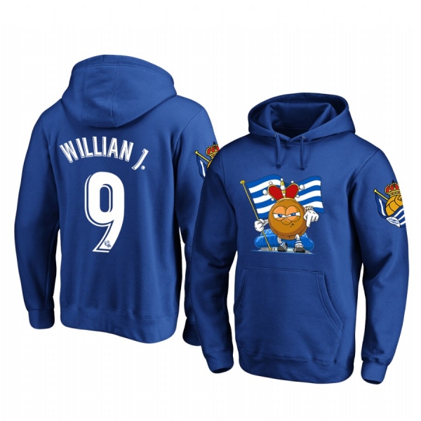 Willian Jose Real Sociedad Royal Team Logo Pullover Hoodie