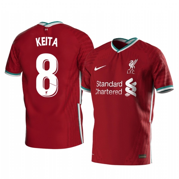 Naby Keita Liverpool 2020-21 Red Home Men's Short Sleeve Jersey