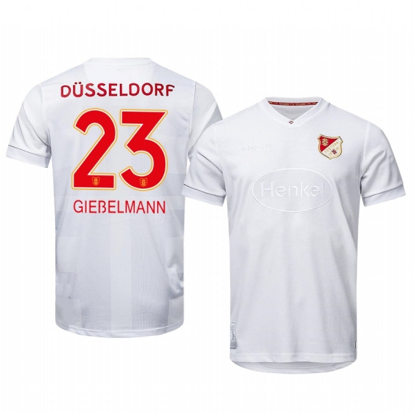 Fortuna Düsseldorf Niko Giesselmann 2020 125th Anniversary Men's White Short Sleeve Jersey