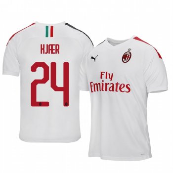 Simon Kjaer AC Milan 19-20 White Away Official Jersey Men's