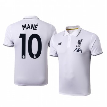 Sadio Mané Liverpool Men's White Leisure Classic Polo