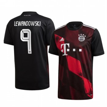 Robert Lewandowski Bayern Munich Third Men's Black Short Sleeve Jersey