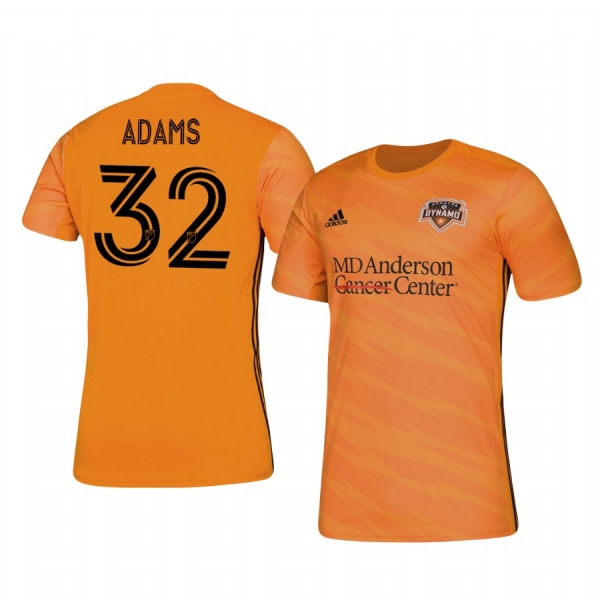 Kyle Adams Houston Dynamo 2020-21 Home Men's Orange Short Sleeve Jersey