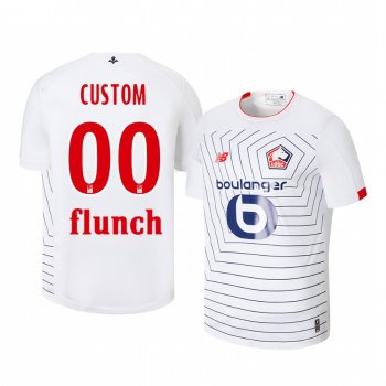 Custom Lille OSC 19-20 Third Men's White Short Sleeve Jersey