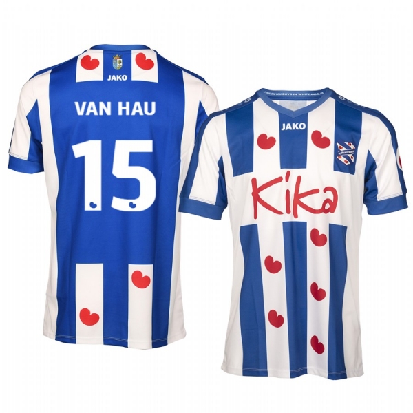 Doan Van Hau SC Heerenveen Home Blue White Short Sleeve Jersey