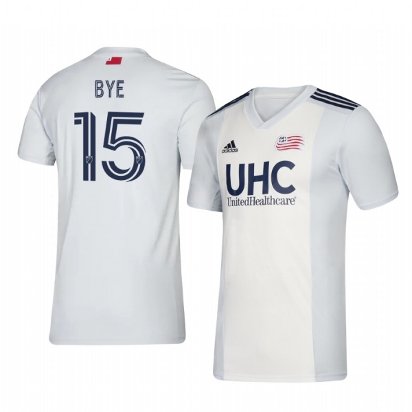 Brandon Bye New England Revolution 2020-21 Away Men's White Short Sleeve Jersey