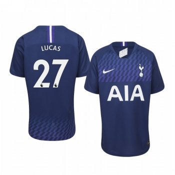 Youth Lucas Moura Tottenham Hotspur 19-20 Away Navy Short Sleeve Jersey