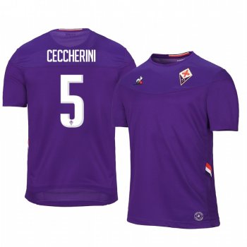 Fiorentina Federico Ceccherini 19-20 Home Men's Short Sleeve Jersey