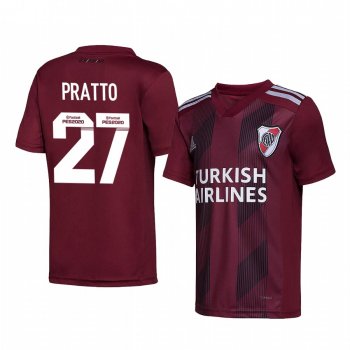 River Plate Lucas Pratto 2020 Away Men's Red Short Sleeve Jersey