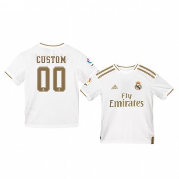 Youth Custom Real Madrid 19-20 Home Jersey Youth