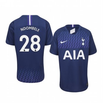 Youth Tanguy Ndombele Tottenham Hotspur 19-20 Away Navy Short Sleeve Jersey