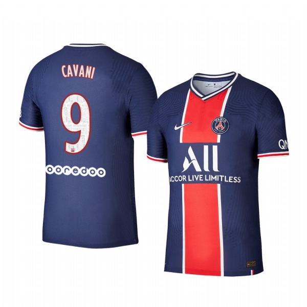 Paris Saint-Germain Edinson Cavani Men's Navy Home Short Sleeve Jersey 2020-21