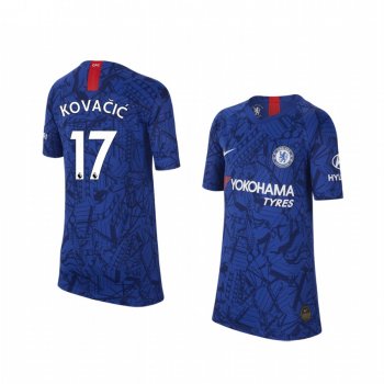 Youth Mateo Kovacic Chelsea Home Short Sleeve Jersey 19-20