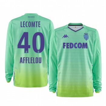 19-20 AS Monaco Benjamin Lecomte Green Goalkeeper Home Jersey Men's