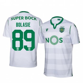 Yannick Bolasie Sporting Lisbon 19-20 Third Men's White Short Sleeve Jersey