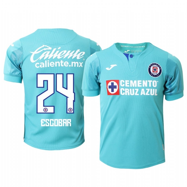 Youth Juan Escobar Cruz Azul 19-20 Light Blue Third Official Jersey