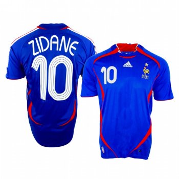 Zinedine Zidane France 2006 Retro Men's Royal Limited Jersey