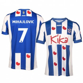 Nemanja Mihajlovic SC Heerenveen Home Blue White Short Sleeve Jersey