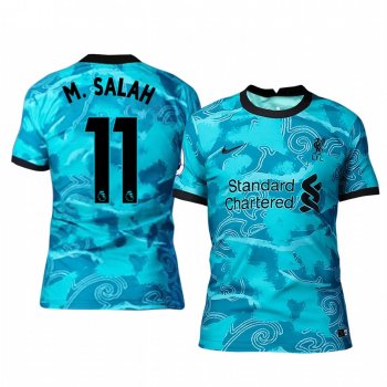 Liverpool Mohamed Salah Men's Green Away Short Sleeve Jersey 2020-21